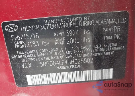 2017 Hyundai Elantra Se из США, поврежденный, VIN 5NPD84LF4HH025502